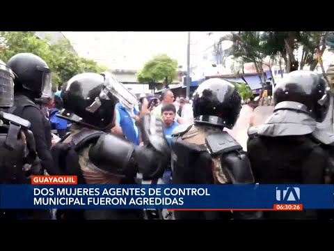 2 mujeres Agentes de Control Municipal fueron agredidas por ciudadanos en Guayaquil