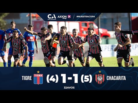 32avos: Tigre 1 (4) - Chacarita 1 (5)