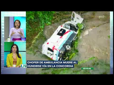 Chofer de ambulancia pierde la vida al hundirse vía en La Corcordia