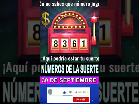 Números de la suerte  lunes 30 de Septiembre de 2024.#shorts