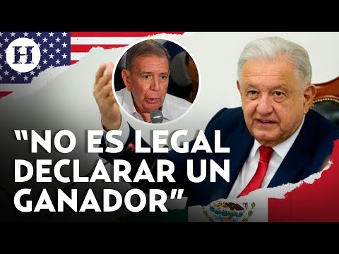 AMLO crítica a EU por reconocer victoria de Edmundo González en Venezuela