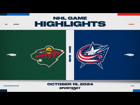 NHL Highlights | Wild vs. Blue Jackets - October 19, 2024