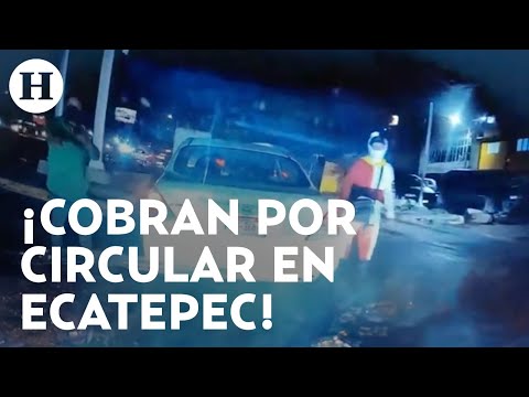 ¿Y las autoridades? Sujetos armados con tubos y palos cobran cuota en Vía Morelos en Ecatepec