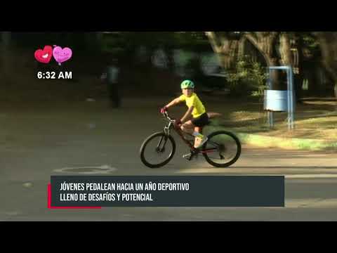 Inauguración del año deportivo de ciclismo en Villa Progreso, Managua