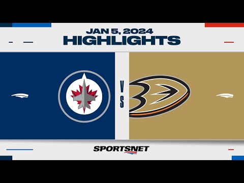 NHL Highlights | Jets vs. Ducks - January 5, 2024