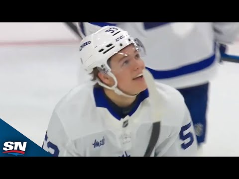 Maple Leafs Easton Cowan Pots First Career Goal With Slick Snap Shot Vs. Flyers