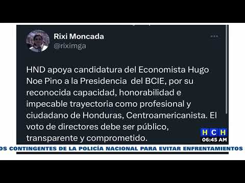 Honduras propone a Hugo Noé Pino como candidato a la Presidencia del BCIE