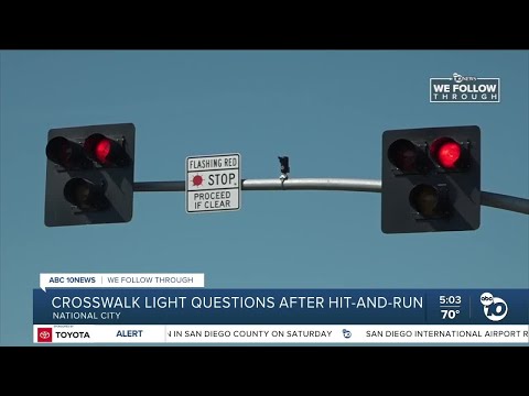 Crosswalk lights questions after hit-and-run in National City