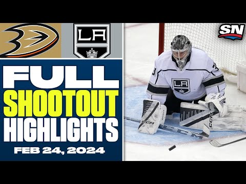 Anaheim Ducks at Los Angeles Kings | FULL Shootout Highlights - February 24, 2024