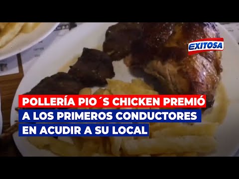 Pollería Pio´s Chicken premió a los primeros conductores en acudir a su local