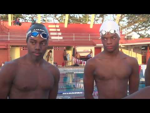 Relay Swimmers on CARIFTA Win