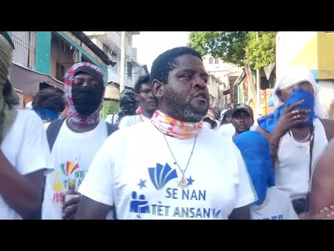 Haitian gang leader calls for a march to the national palace in defiance of state of emergency