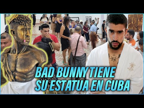 BAB BUNNY ya está en CUBA!? Tiene su estatua en exposición de arte!