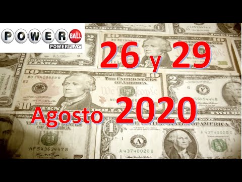 ?Como GANAR? la Lotería Powerball  (26  y  29 / 08 / 2020)