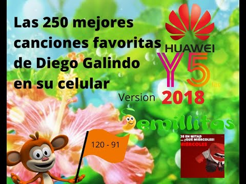 250 M. Canciones F. de Diego G. en su Celular Huawei Y5 2018 Versión Semillitas (120-91)