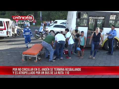 Joven es atropellado por el conductor una ruta en Managua – Nicaragua