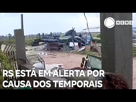 Rio Grande do Sul está em alerta por causa dos temporais