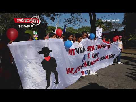Estudiantes de Ciudad Sandino alzaron su voz por una vida sin drogas en Nicaragua