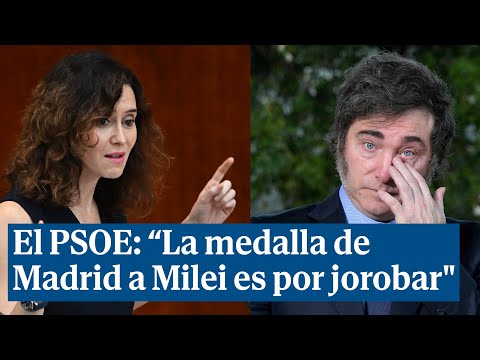 El PSOE asegura que la medalla que Madrid le concede a Milei es por jorobar