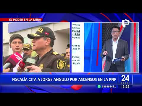 Fiscalía cita a Jorge Angulo a declarar sobre presuntas injerencias en pases al retiro en la PNP