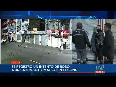 Se registró el intento de robo de un cajero automático en El Conde, sur de Quito
