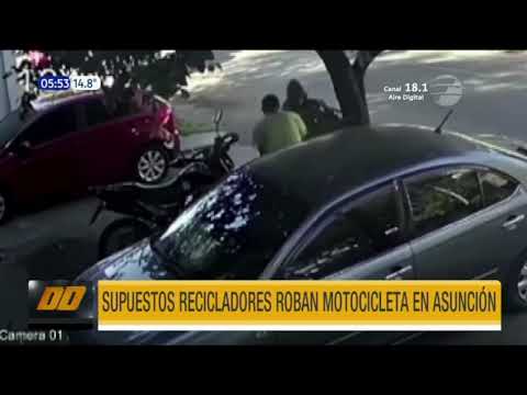 Supuestos recicladores robaron una moto en Asunción