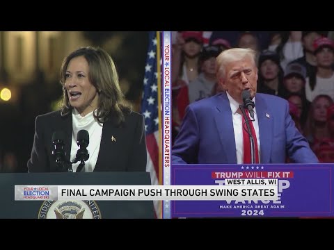 Trump and Harris host dueling rallies in the Milwaukee area in a final push to win Wisconsin