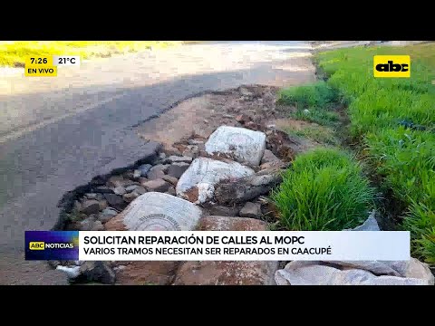 Caacupé: solicitan reparación de calles al MOPC