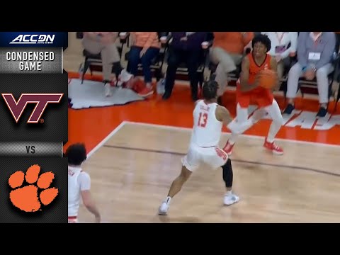 Acc Football Basketball 🏀 Virginia Tech vs. Clemson Condensed Game | ACC Men’s Basketball (2021-22)