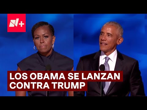 Michelle y Barack Obama atacan a Trump en la Convención Nacional Demócrata - N+