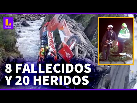Huarochirí: 8 muertos y 20 heridos dejó caída de ómnibus al río Rímac