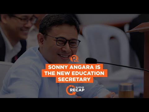 Rappler Recap: Sonny Angara is the new education secretary