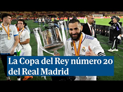Aficionados del Real Madrid celebran el título de Copa en Cibeles