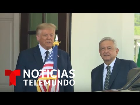 El presidente Donald Trump recibe a AMLO en la Casa Blanca | Noticias Telemundo