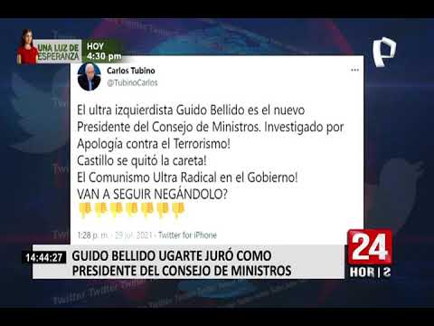 Reacciones en contra tras designación de Guido Bellido como premier (2/2)