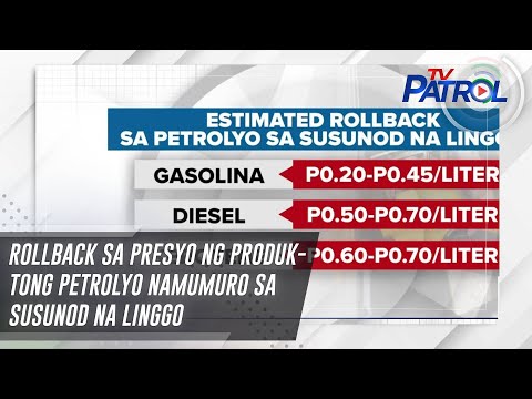 Rollback sa presyo ng produktong petrolyo namumuro sa susunod na linggo | TV Patrol