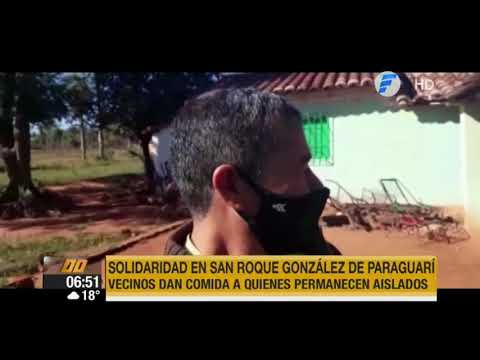 Vecinos de San Roque González dan de comer a aislados