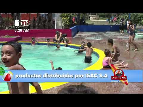 ¡A calmar el calor! Familias llegan a darse un chapuzón en piscinas de Xilonem - Nicaragua