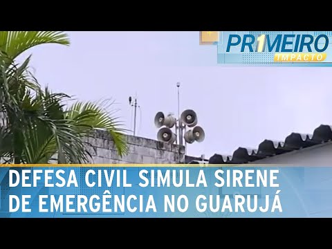 Guarujá recebe simulação de sirene de emergência pela 1º vez | Primeiro Impacto (02/02/24)