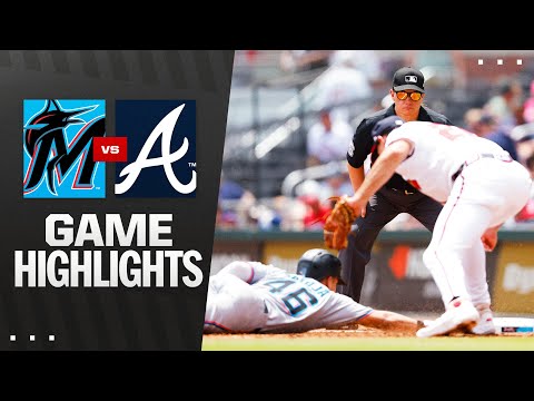 Marlins vs. Braves Game 1 Highlights (8/9/25) | MLB Highlights