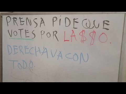 Prensa Quiere Qué Voten Por Lasso.