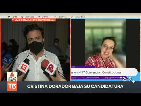 Cristina Dorador baja su candidatura a la presidencia de la Convención