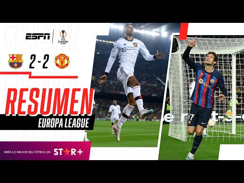 ¡PARTIDAZO Y EMPATE ENTRE LOS CULÉS Y LOS RED DEVILS!   Barcelona 2 2 Man  United   RESUMEN