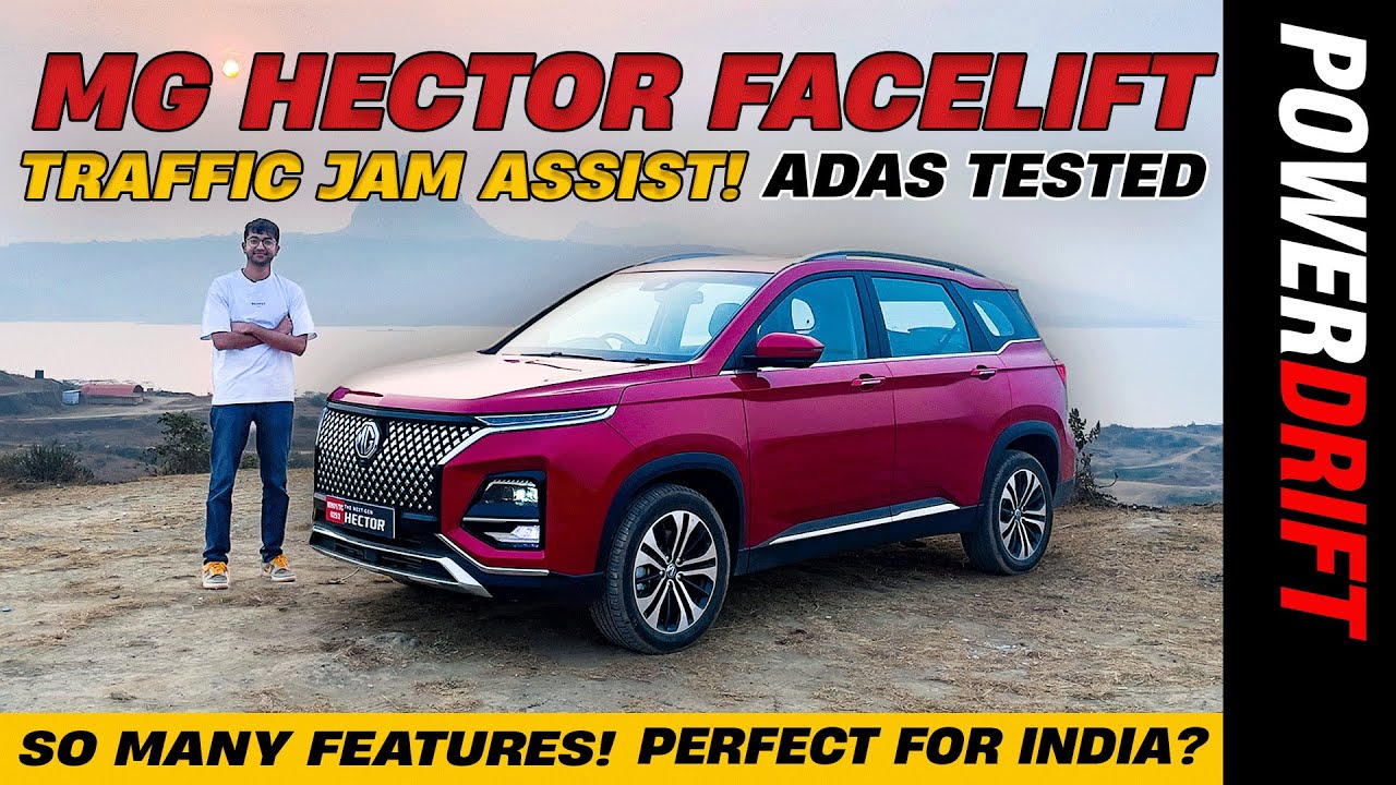 MG Hector Facelift | ADAS Tested, New Features | First Drive Review | PowerDrift