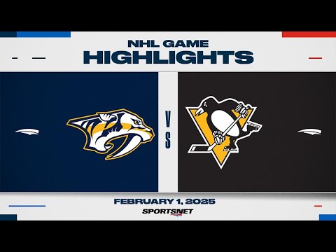 NHL Highlights | Predators vs. Penguins - February 1, 2025