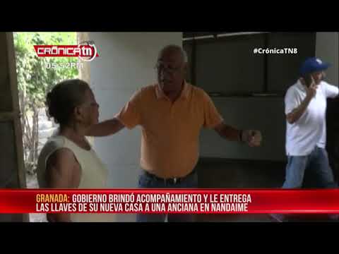 Anciana que perdió su casa al paso de Iota recibe vivienda digna en Nandaime – Nicaragua