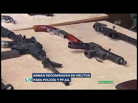 Armas decomisadas en delitos para Policía y FF. AA.