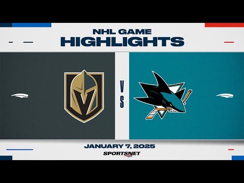 NHL Highlights | Golden Knights vs. Sharks - January 7, 2025