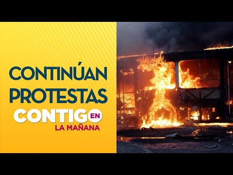 Queman buses en Villa Francia durante protestas - Contigo en La Mañana