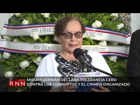 Miriam Germán declara tolerancia cero contra los corruptos y el crimen organizado